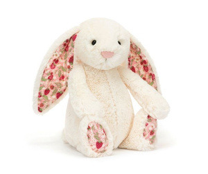 Króliczek z kwiecistymi uszami kremowy Berry 31 cm Jellycat