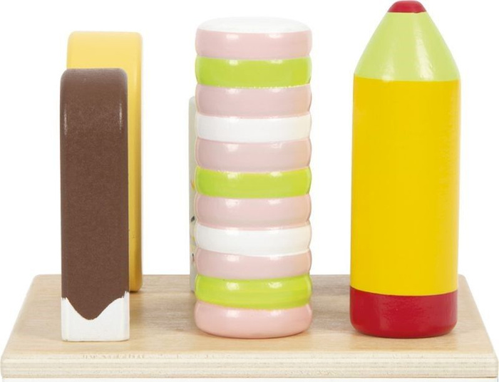 Drewniany zestaw lody na patyku Small Foot imitacje artykułów spożywczych dla dzieci