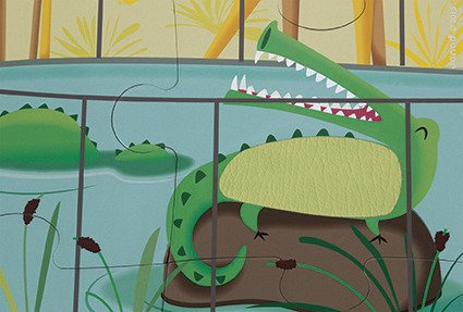 Puzzle sensoryczne 20 elementów Wycieczka do Zoo Janod