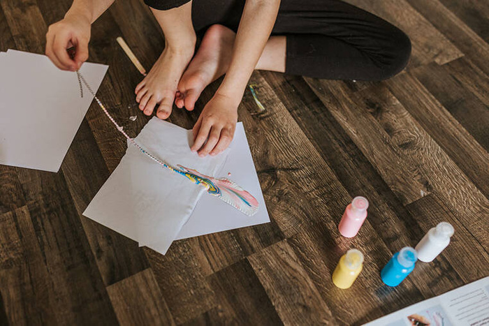 Zestaw kreatywny dla dzieci Malowanie łańcuszkiem Kwiaty I love creativity Janod