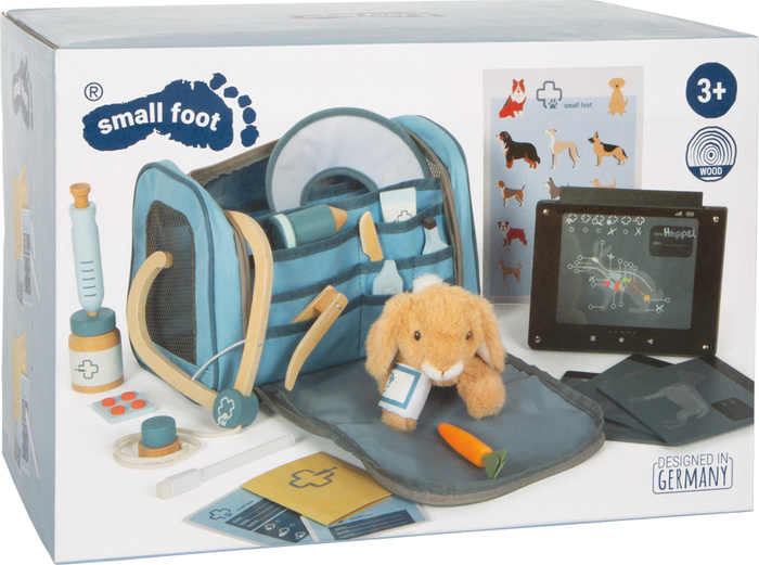 Pluszowy królik z torbą weterynarza i akcesoriami Small Foot