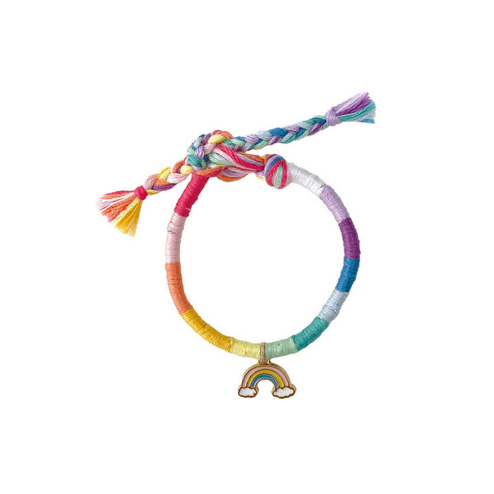 Zestaw kreatywny robienie biżuterii Tęczowe bransoletki 30 szt. Janod