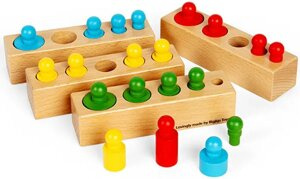 Drewniany sorter bloczkowy odważniki Bigjigs