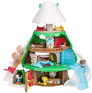 Drzewo domek alpejski stok narciarski Klorofil