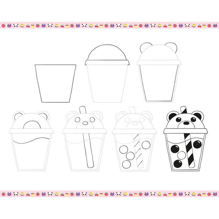 Zestaw kreatywny dla dzieci Rysowanie krok po kroku Modele kawaii Janod