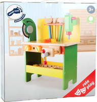 Mały konstruktor. Duży, drewniany warsztat dla dzieci z narzędziami