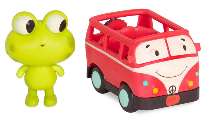 Zestaw miękkich autek sensorycznych do rączki Light Up Cars B.toys