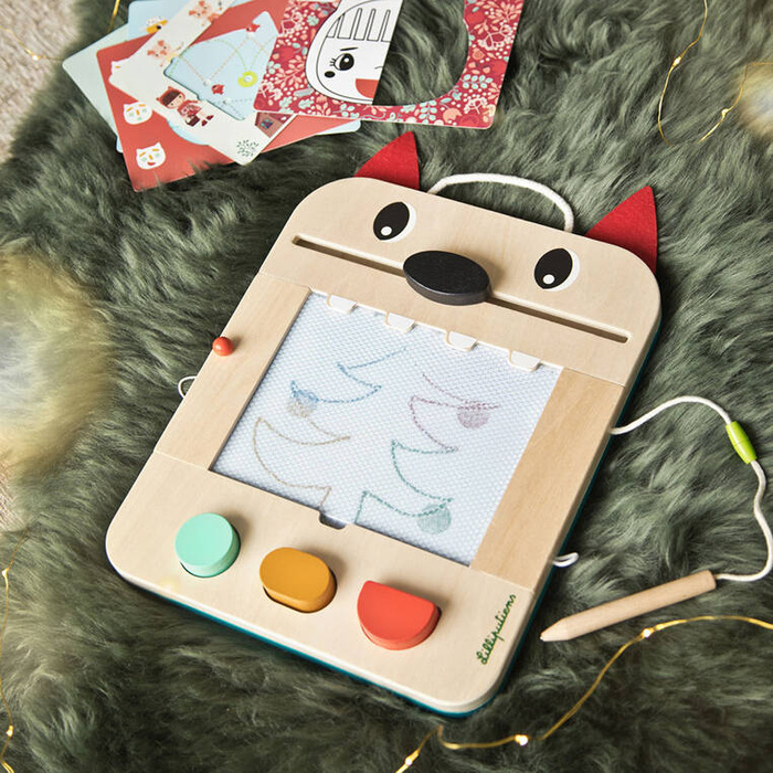 Drewniana tablica znikopis Wilk Louis Lilliputiens