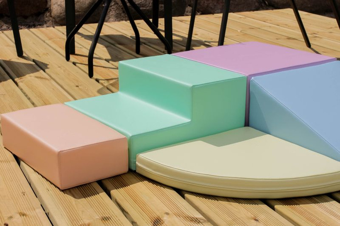 Zestaw do zabawy pastelowy Soft Play Corner Climber IGLU