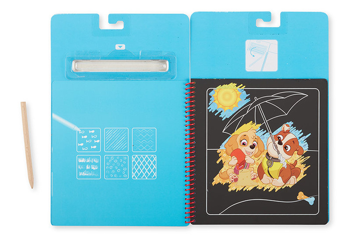 Wydrapywanka zdrapywanka z książką Psi Patrol Scratch Art Pad – Skye Melissa and Doug