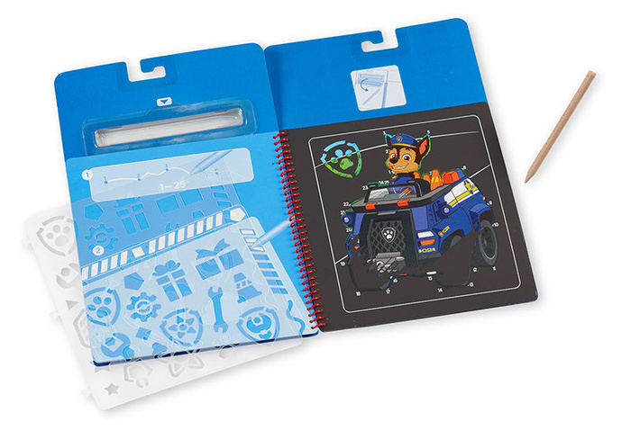 Książeczka zdrapywanka wydrapywanka Psi Patrol Scratch Art Pad – Chase Melissa and Doug