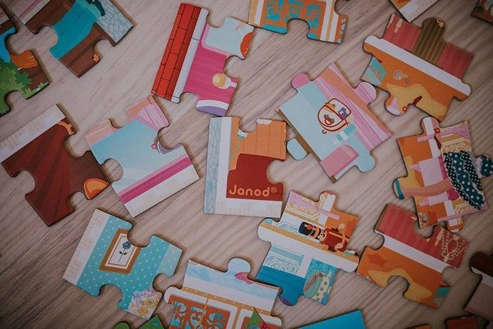 Puzzle w walizce Akademia tańca 100 elementów 6+ Janod