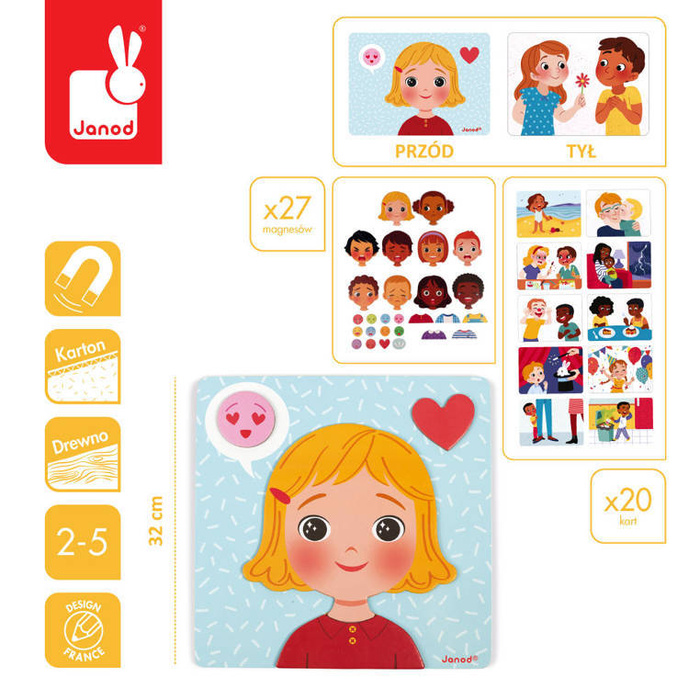 Magnetyczna układanka Emocje, Janod