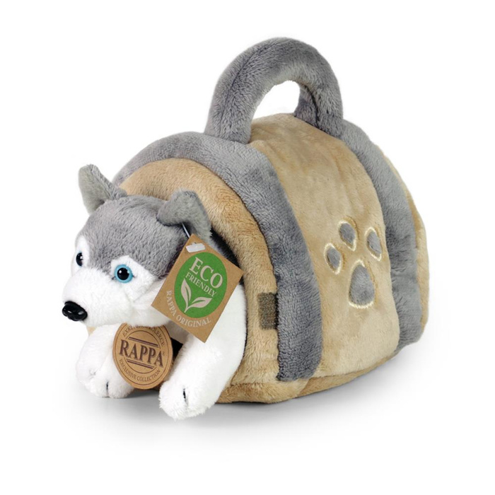 Maskotka dla dzieci pies Husky 13 cm torbie Rappa