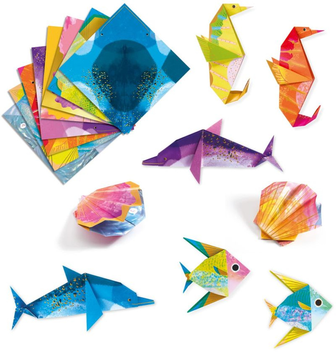 Origami morskie zwierzęta metaliczne Djeco