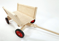 Drewniany wózek do ciągnięcia Mumbee wóz drabiniasty dla dzieci