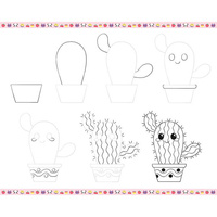 Zestaw kreatywny dla dzieci Rysowanie krok po kroku Modele kawaii Janod