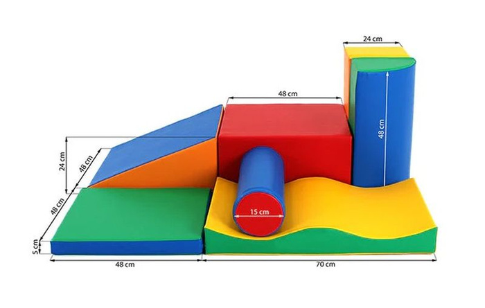 Wielki zestaw do zabawy wielokolorowy Soft Play Discoverer XL IGLU
