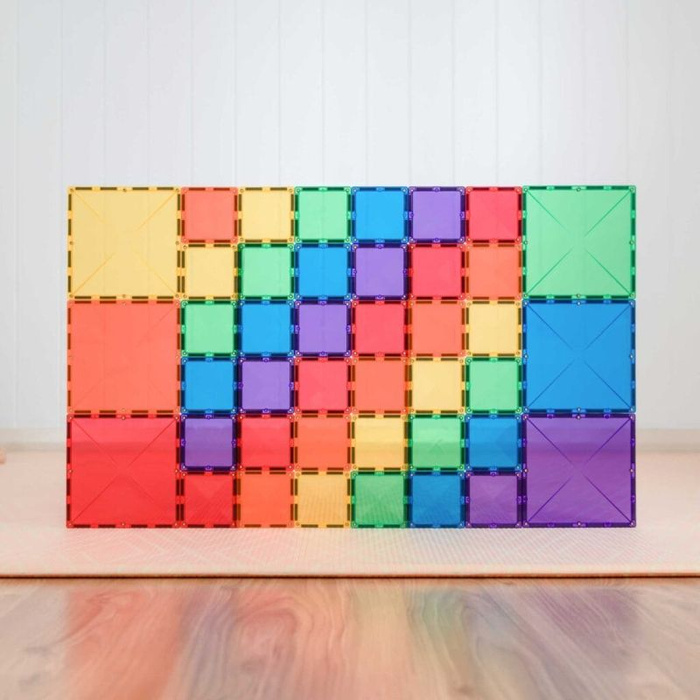 Klocki magnetyczne Connetix Rainbow Square Pack 42 el 