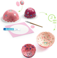 Zestaw artystyczny papierowe miseczki Różowe Djeco