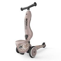 Jeździk i hulajnoga 2 w 1 zamykany schowek brązowy Highwaykick 1 Lifestyle Scoot & Ride