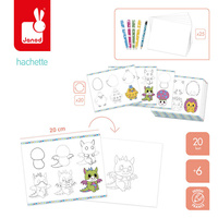 Rysowanie krok po kroku z brokatowymi markerami 20 rysunków i kolorowanek