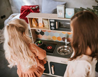 Duża drewniana kuchnia z dźwiękiem, światłem LED i 6 akcesoriami Mozaika 3-8 lat Janod