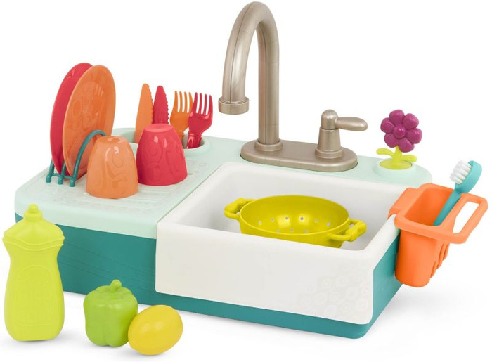 Zlewozmywak z działającym kranem i akcesoriami do kuchni dla dzieci Splash-n-Scrub Sink B.Toys