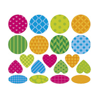 Duże naklejki wielorazowe dla dzieci 150 sztuk Figury geometryczne Janod