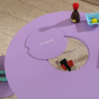 Okrągły stolik dla dzieci z 2 krzesłami do zabawy KidKraft – lawendowy