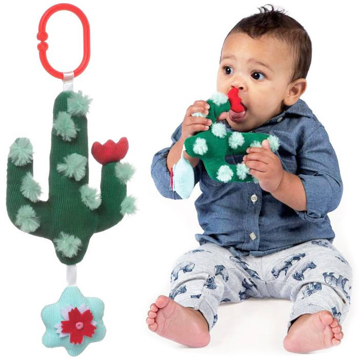 Pluszowa zawieszka kaktus z grzechotką Manhattan Toy