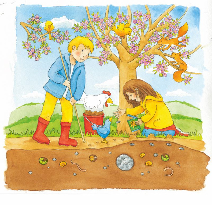 Edukacyjna układanka drewniana puzzle Pole słoneczników Goki