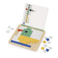 Układanka dla dzieci 4w1 Symetria kodowanie mozaika i piksele Janod