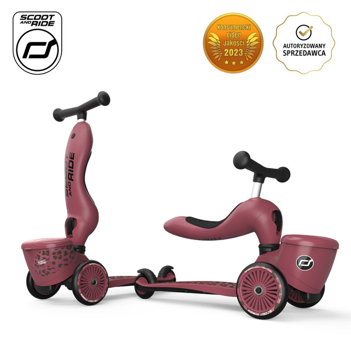 Jeździk i hulajnoga 2 w 1 zamykany schowek Wildcat Highwaykick 1 Lifestyle Scoot & Ride