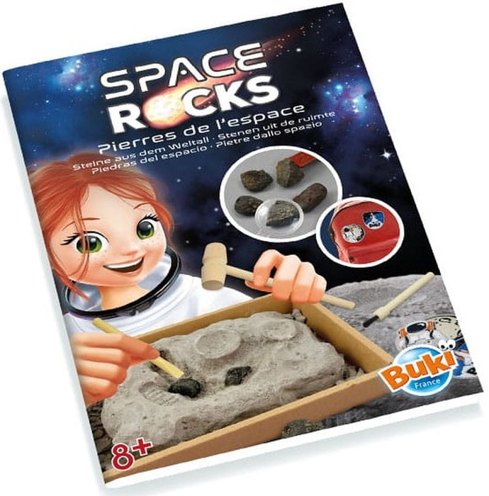 Zabawa edukacyjna dla dzieci Mały archeolog Kosmiczne skały Buki