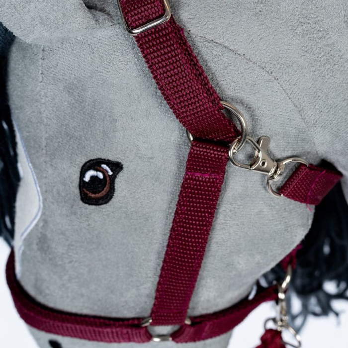Czerwony halter i lina do Hobby Horse akcesoria 