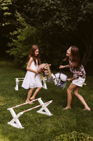 Hobby Horse Koń na kiju z otwartą buzią Star Astrup szarawy