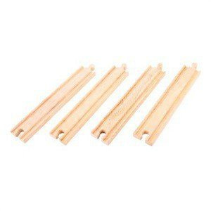 Zestaw torów. 4 elementy, długi tor prosty, Bigjigs Rail