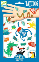 Zmywalne tatuaże dla dzieci. Zwierzaczki, Djeco