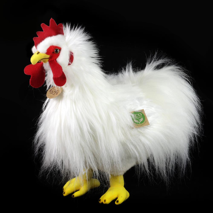 Maskotka dla dzieci biały kogut 33 cm Rappa