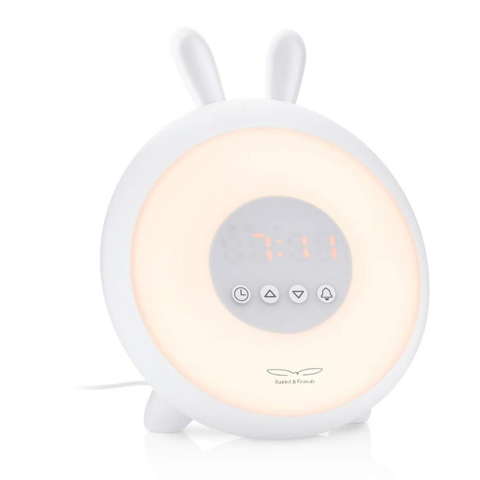 Królik Lampka budząca światłem biała Rabbit & Friends
