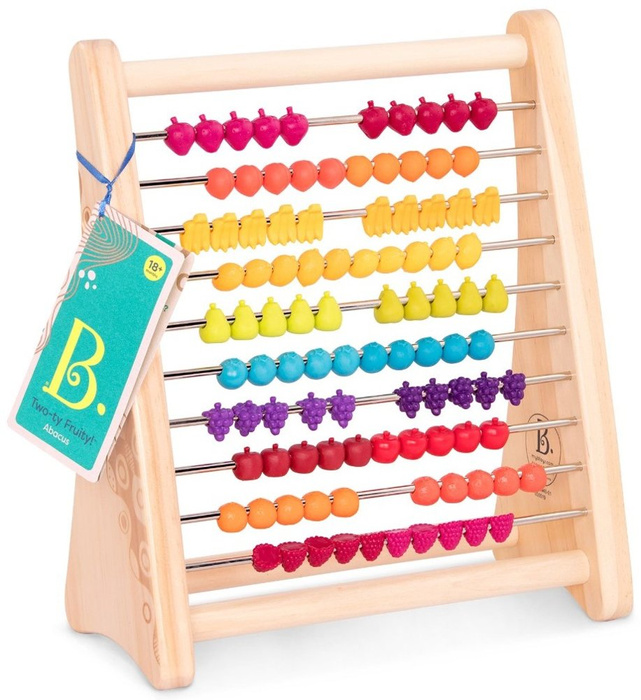 Liczydło sensoryczne z drewna owoce Two-ty Fruity B.Toys