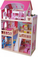 Drewniany domek dla lalek. Apartament