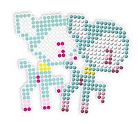 Zestaw kreatywny Cudowne kryształki Naklejki 7+, Janod