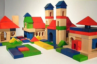 Klocki drewniane XL 205 elementów