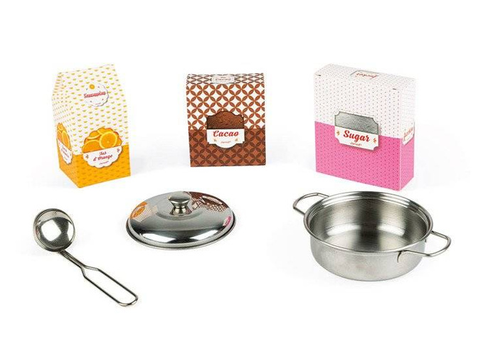 Duża kuchnia drewniana z dźwiękiem i 6 akcesoriami Candy Chic Janod