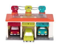 Garaż z 3 pojazdami i zestawem kluczy Battat