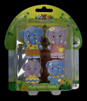 Rodzina 4 Słoni figurki zwierząt Klorofil