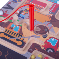 Magnetyczny labirynt drewniany Na budowie Bigjigs Toys 