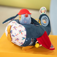 Zabawka sensoryczna Samolot Piesek Jules Lilliputiens Przytulanka dla dzieci 